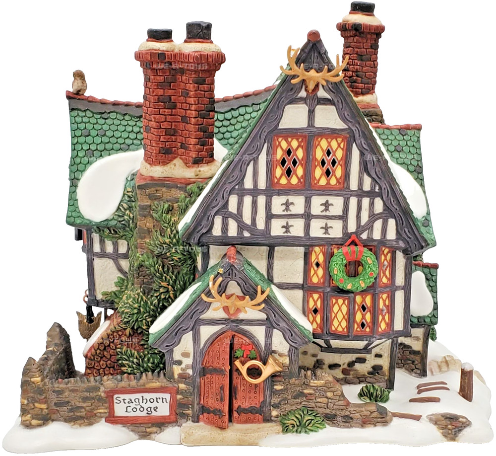 Dept 56 Dickens Village Staghorn Lodge 58445 Retired Original Box